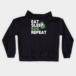 Eat Sleep Code Repeat Funny Developer Kids Hoodie